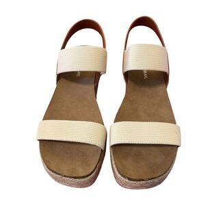 Unionbay Pamela Tan & Creme Espadrille Sandals in Ladies Size 8.5
